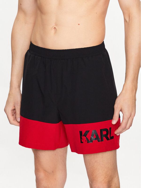 KARL LAGERFELD KARL LAGERFELD Плувни шорти 230M2206 Черен Regular Fit