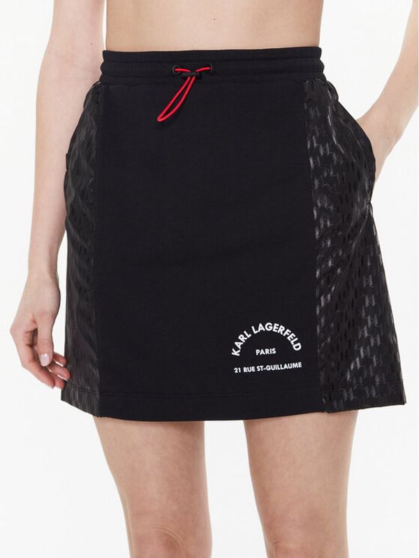 KARL LAGERFELD KARL LAGERFELD Пола тип трапец 225W1253 Черен Regular Fit