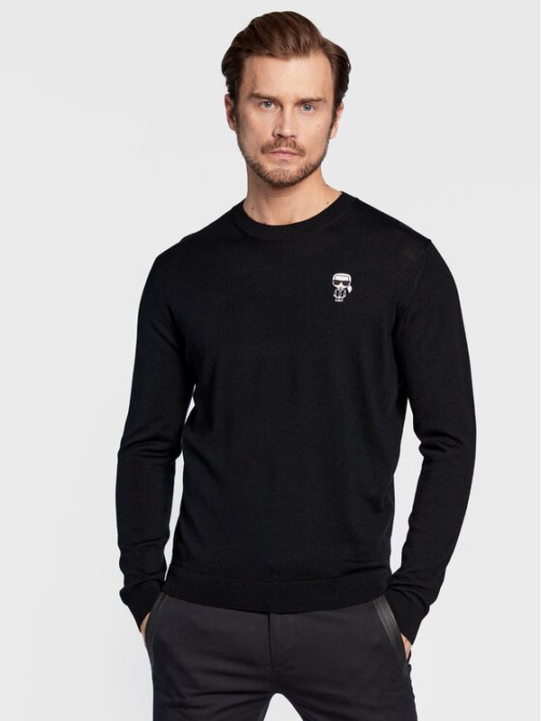 KARL LAGERFELD KARL LAGERFELD Пуловер 655013 524399 Черен Regular Fit