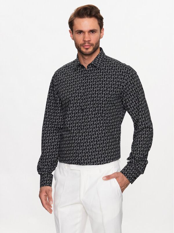 KARL LAGERFELD KARL LAGERFELD Риза 605003 533678 Черен Slim Fit