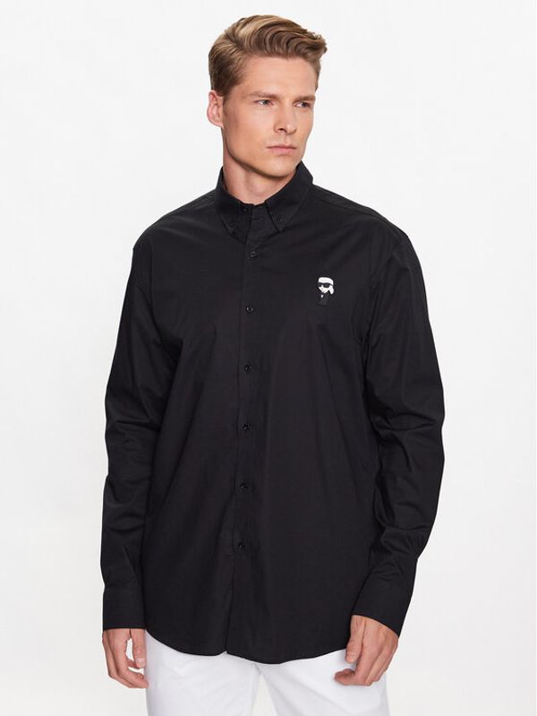 KARL LAGERFELD KARL LAGERFELD Риза 605911 532600 Черен Regular Fit