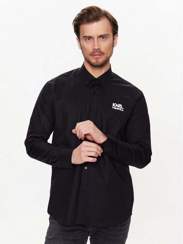 KARL LAGERFELD KARL LAGERFELD Риза 605980 531600 Черен Regular Fit