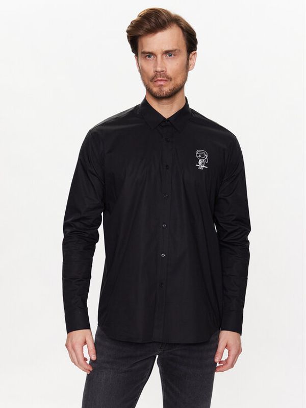 KARL LAGERFELD KARL LAGERFELD Риза 605982 531600 Черен Regular Fit