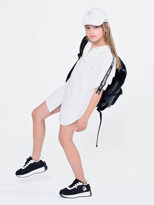 KARL LAGERFELD KARL LAGERFELD Рокля тип риза Z12239 S Бял Regular Fit