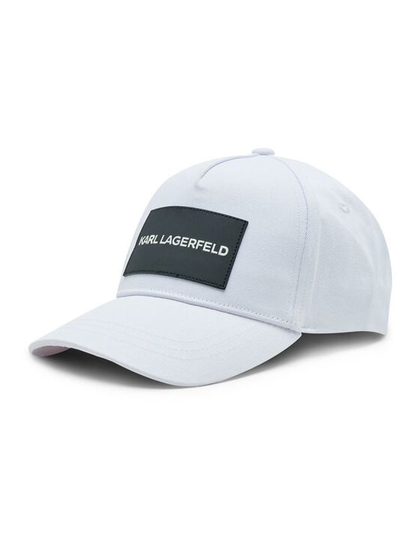 KARL LAGERFELD KARL LAGERFELD Шапка с козирка Z21033 Бял