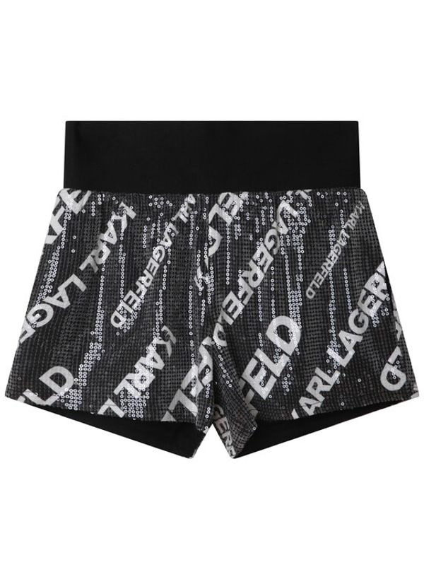 KARL LAGERFELD KARL LAGERFELD Шорти от плат Z14200 D Черен Regular Fit