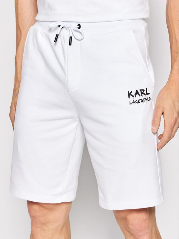 KARL LAGERFELD KARL LAGERFELD Спортни шорти Sweat 705047 521900 Бял Regular Fit