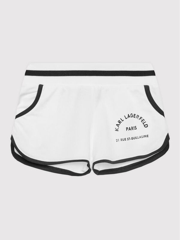 KARL LAGERFELD KARL LAGERFELD Спортни шорти Z14170 S Бял Regualr Fit