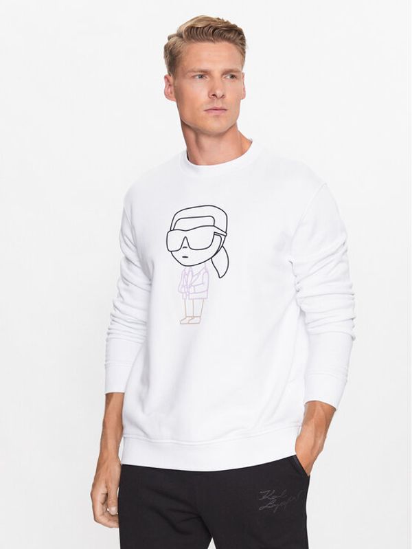 KARL LAGERFELD KARL LAGERFELD Суитшърт 705400 533910 Бял Regular Fit