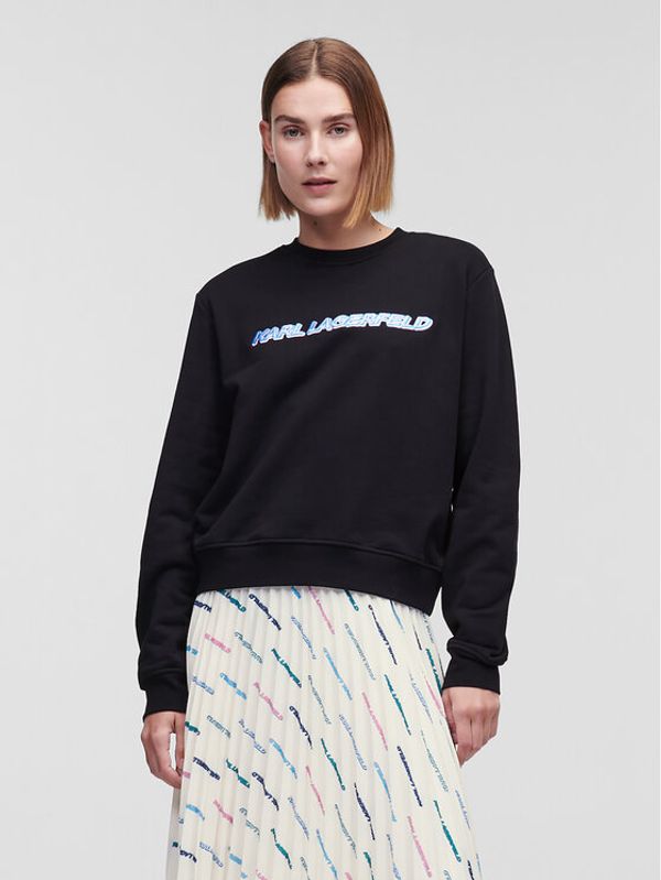 KARL LAGERFELD KARL LAGERFELD Суитшърт Future Logo 225W1804 Черен Regular Fit