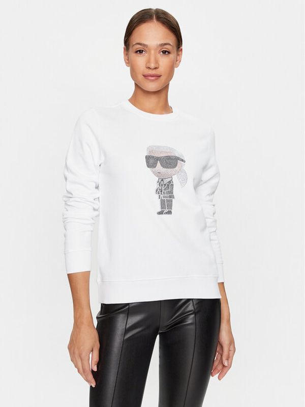 KARL LAGERFELD KARL LAGERFELD Суитшърт Ikonik 2.0 230W1870 Бял Regular Fit