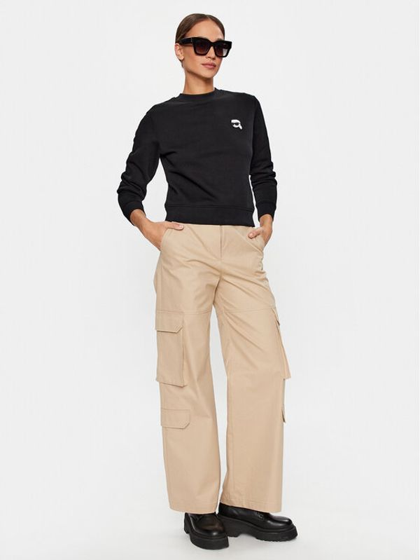 KARL LAGERFELD KARL LAGERFELD Суитшърт Ikonik 2.0 231W1804 Черен Regular Fit