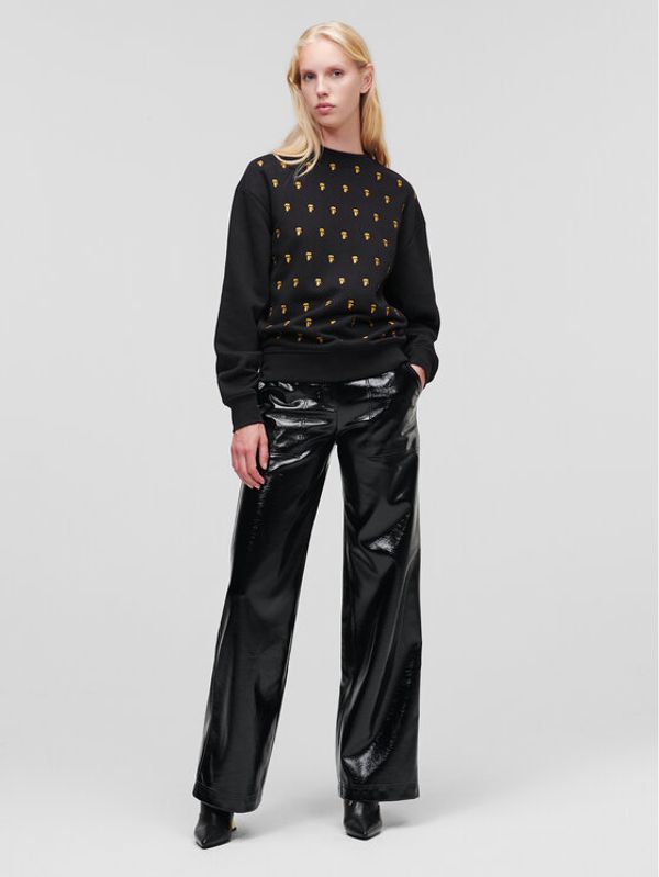 KARL LAGERFELD KARL LAGERFELD Суитшърт Ikonik Emroidered 226W1817 Черен Regular Fit