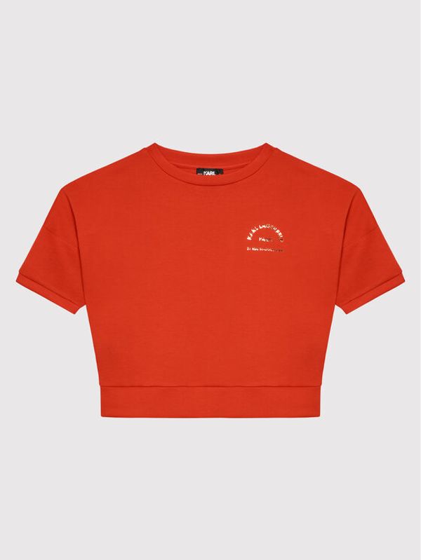 KARL LAGERFELD KARL LAGERFELD Суитшърт Z15370 D Червен Relaxed Fit