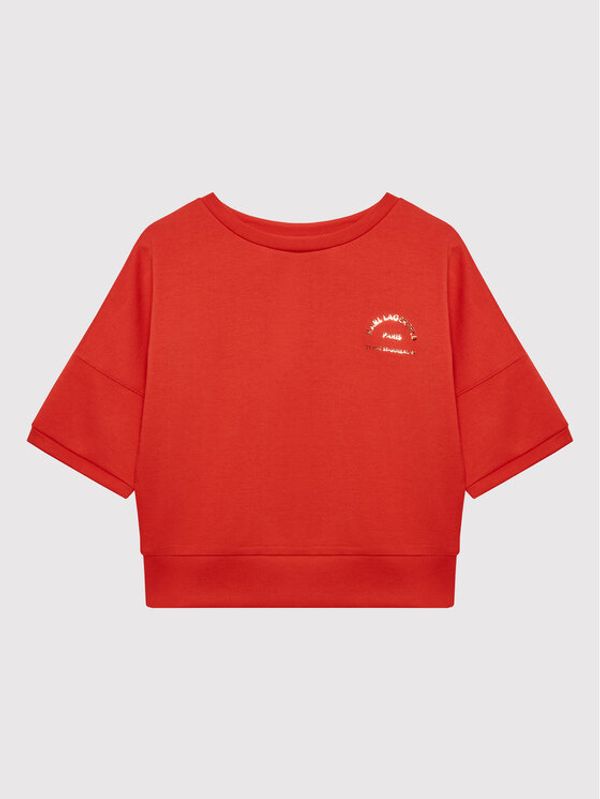 KARL LAGERFELD KARL LAGERFELD Суитшърт Z15370 S Червен Relaxed Fit