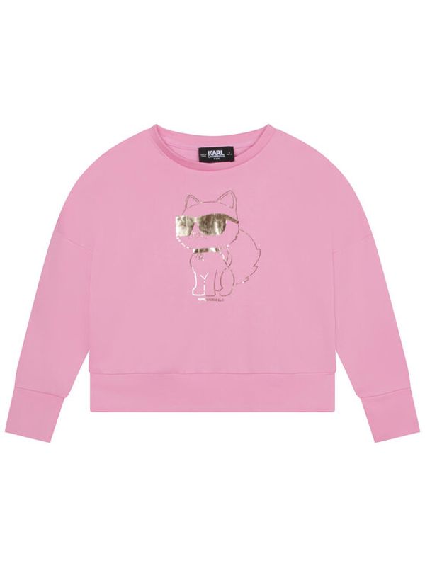 KARL LAGERFELD KARL LAGERFELD Суитшърт Z15425 M Розов Relaxed Fit