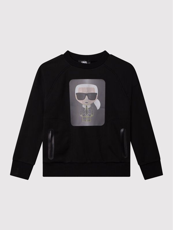KARL LAGERFELD KARL LAGERFELD Суитшърт Z25375 S Черен Regular Fit