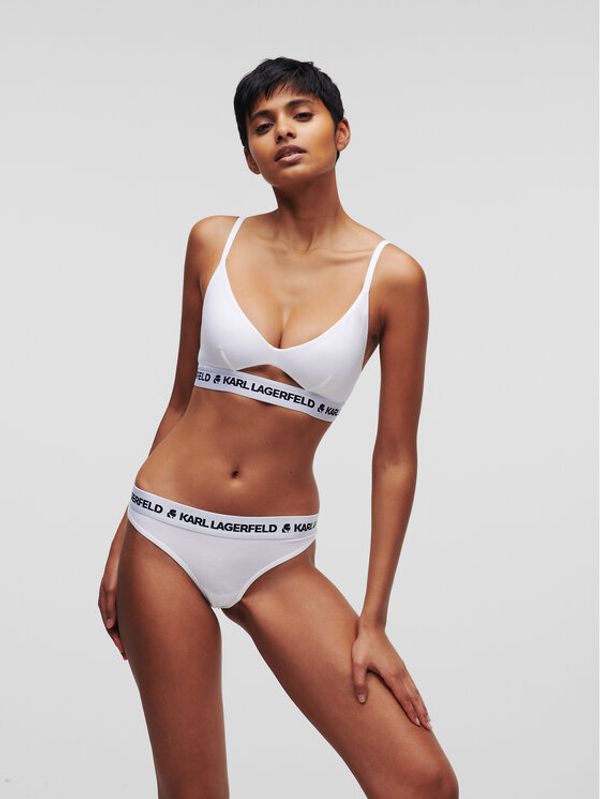 KARL LAGERFELD KARL LAGERFELD Сутиен бралет Peephole Logo 211W2101 Бял