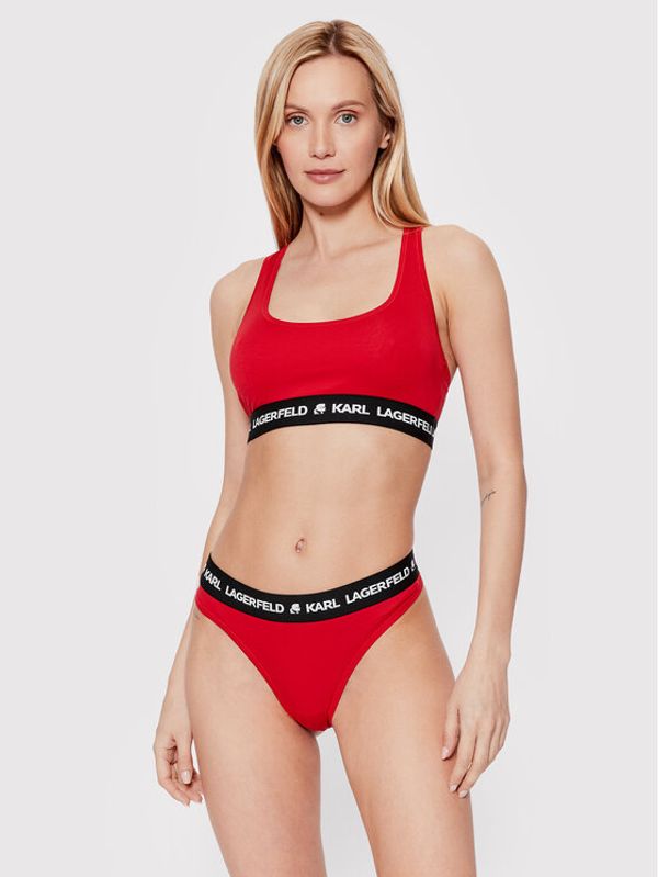 KARL LAGERFELD KARL LAGERFELD Сутиен-топ 211W2102 Червен