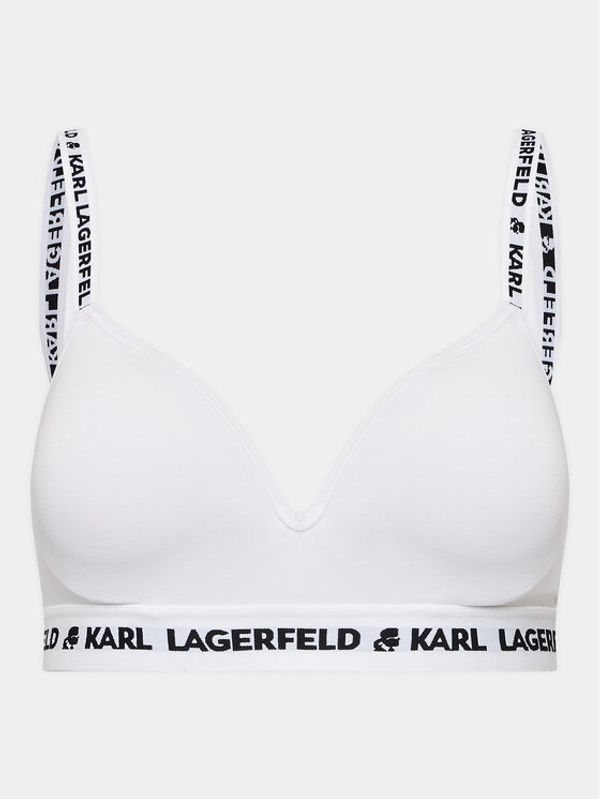KARL LAGERFELD KARL LAGERFELD Сутиен-топ Logo 230W2108 Бял