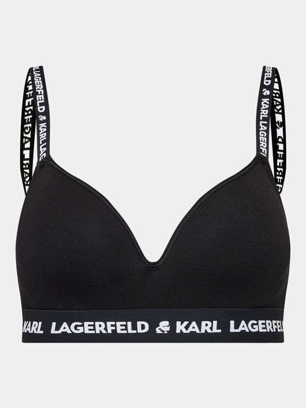 KARL LAGERFELD KARL LAGERFELD Сутиен-топ Logo 230W2108 Черен
