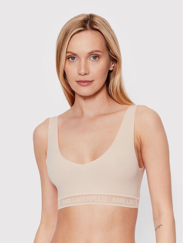 KARL LAGERFELD KARL LAGERFELD Сутиен-топ Ultralight 220W2161 Бежов