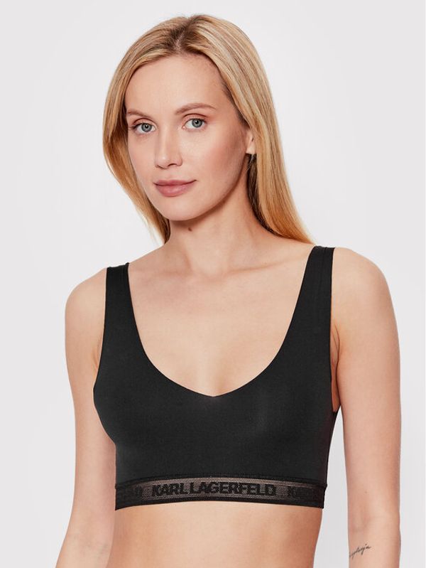 KARL LAGERFELD KARL LAGERFELD Сутиен-топ Ultralight 220W2161 Черен