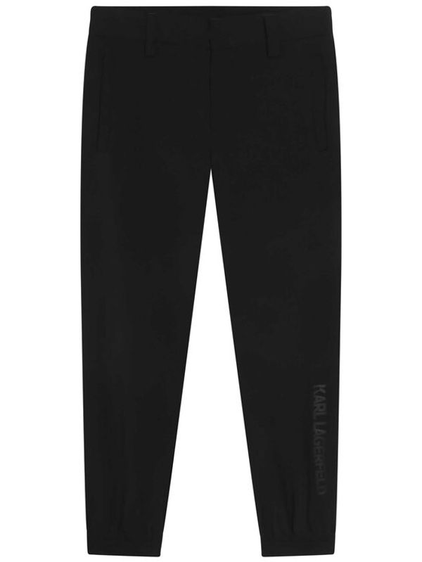 KARL LAGERFELD KARL LAGERFELD Текстилни панталони Z24152 S Черен Regular Fit