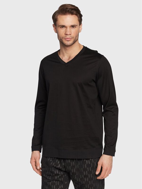 KARL LAGERFELD KARL LAGERFELD Тениска с дълъг ръкав 755000 524200 Черен Regular Fit