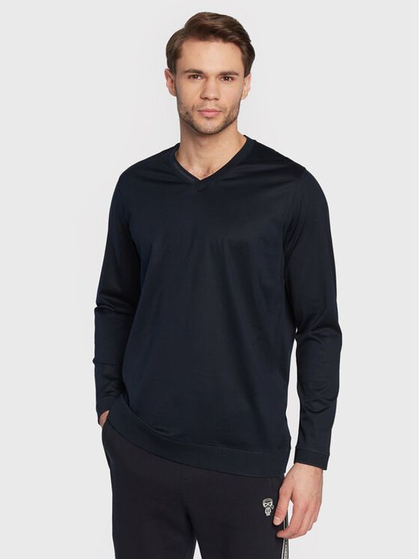 KARL LAGERFELD KARL LAGERFELD Тениска с дълъг ръкав 755000 524200 Тъмносин Regular Fit