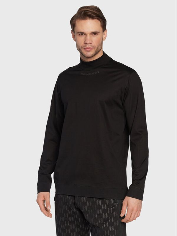 KARL LAGERFELD KARL LAGERFELD Тениска с дълъг ръкав 755001 524200 Черен Regular Fit