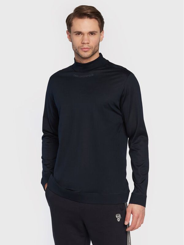 KARL LAGERFELD KARL LAGERFELD Тениска с дълъг ръкав 755001 524200 Тъмносин Regular Fit
