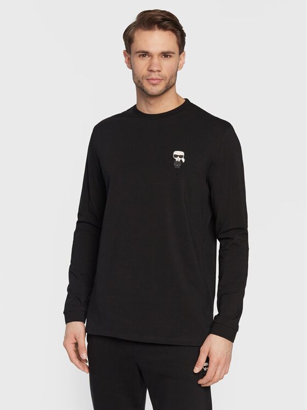 KARL LAGERFELD KARL LAGERFELD Тениска с дълъг ръкав 755005 524221 Черен Regular Fit