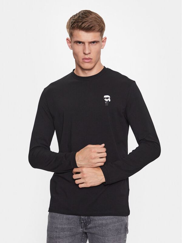 KARL LAGERFELD KARL LAGERFELD Тениска с дълъг ръкав 755005 534221 Черен Regular Fit