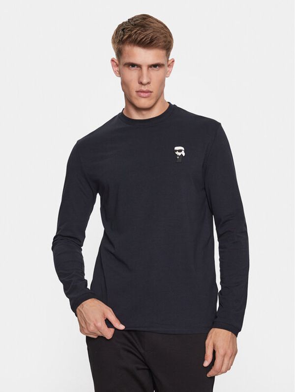 KARL LAGERFELD KARL LAGERFELD Тениска с дълъг ръкав 755005 534221 Тъмносин Regular Fit