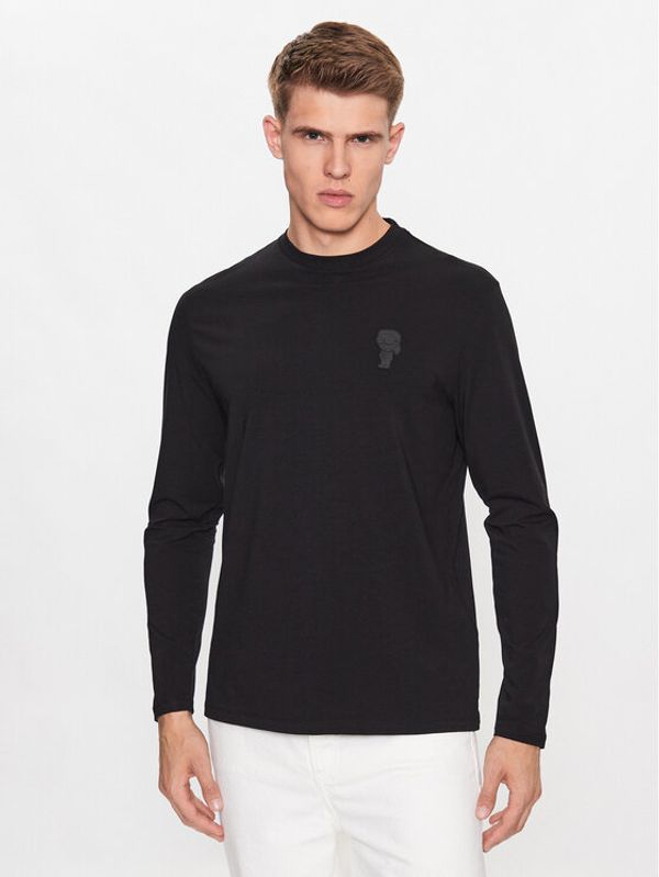 KARL LAGERFELD KARL LAGERFELD Тениска с дълъг ръкав 755401 533221 Черен Regular Fit