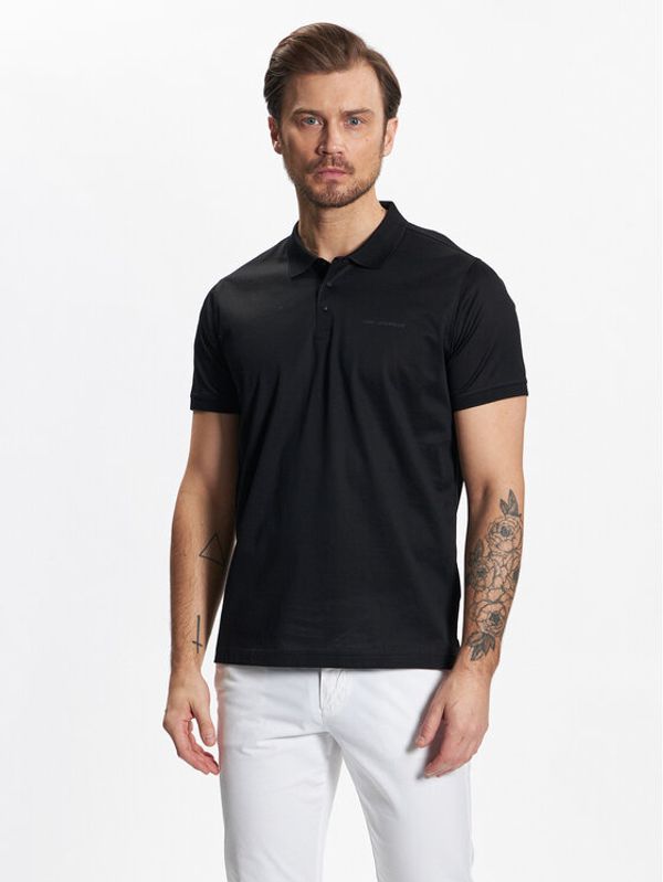 KARL LAGERFELD KARL LAGERFELD Тениска с яка и копчета 745000 532200 Черен Regular Fit