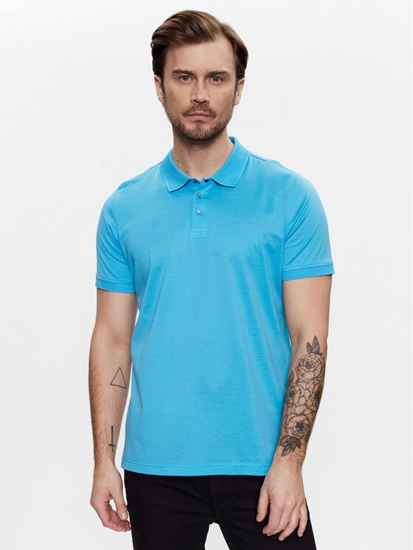 KARL LAGERFELD KARL LAGERFELD Тениска с яка и копчета 745000 532200 Син Regular Fit