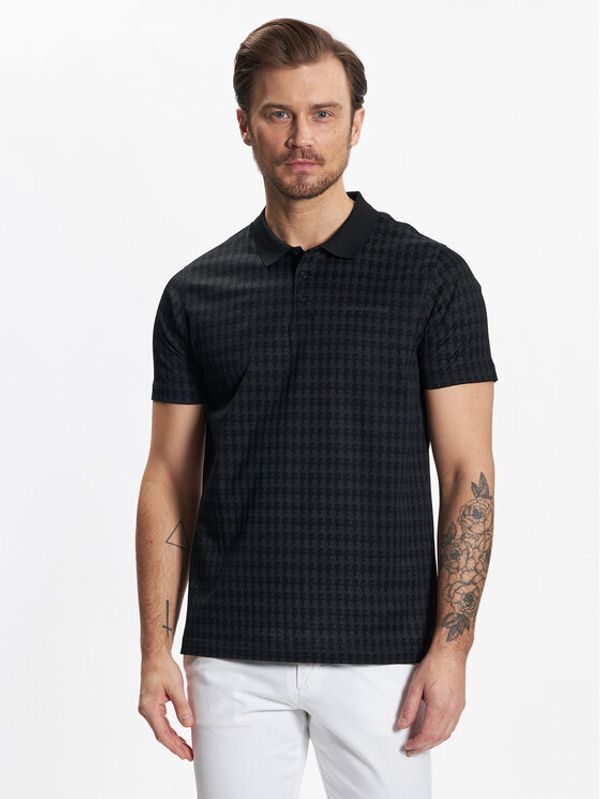 KARL LAGERFELD KARL LAGERFELD Тениска с яка и копчета 745005 532202 Черен Regular Fit