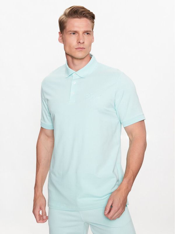 KARL LAGERFELD KARL LAGERFELD Тениска с яка и копчета 745019 532221 Зелен Regular Fit