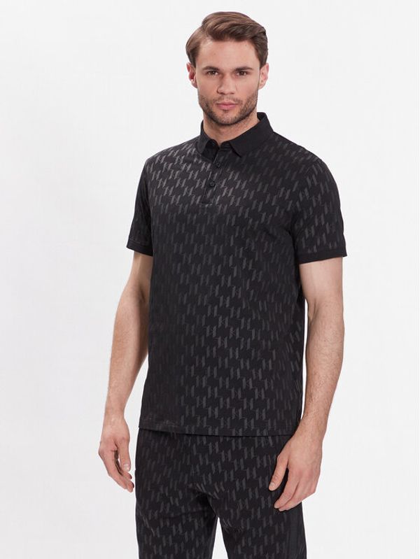 KARL LAGERFELD KARL LAGERFELD Тениска с яка и копчета 745070 532251 Черен Regular Fit