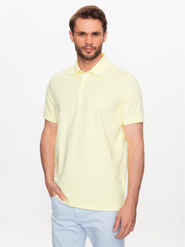 KARL LAGERFELD KARL LAGERFELD Тениска с яка и копчета 745890 532221 Жълт Regular Fit