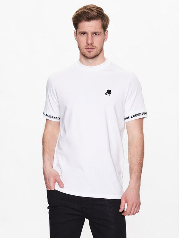 KARL LAGERFELD KARL LAGERFELD Тишърт 755023 532221 Бял Regular Fit