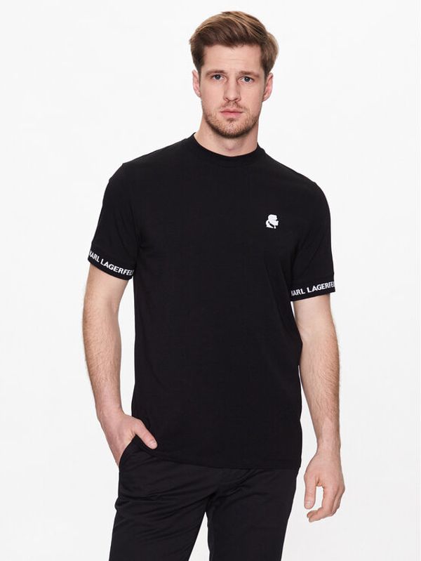 KARL LAGERFELD KARL LAGERFELD Тишърт 755023 532221 Черен Regular Fit