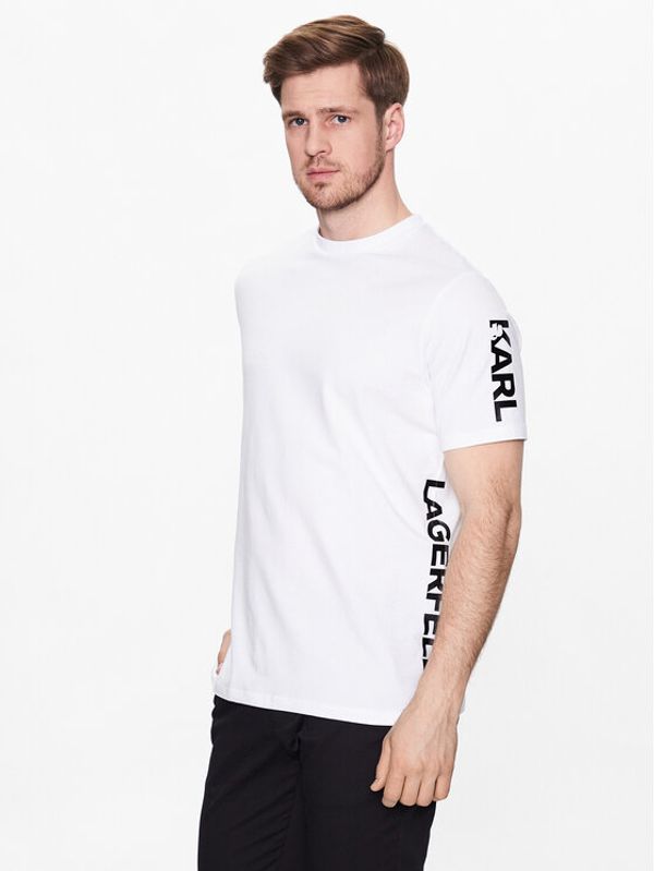 KARL LAGERFELD KARL LAGERFELD Тишърт 755025 532221 Бял Regular Fit