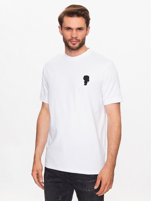 KARL LAGERFELD KARL LAGERFELD Тишърт 755026 532221 Бял Regular Fit