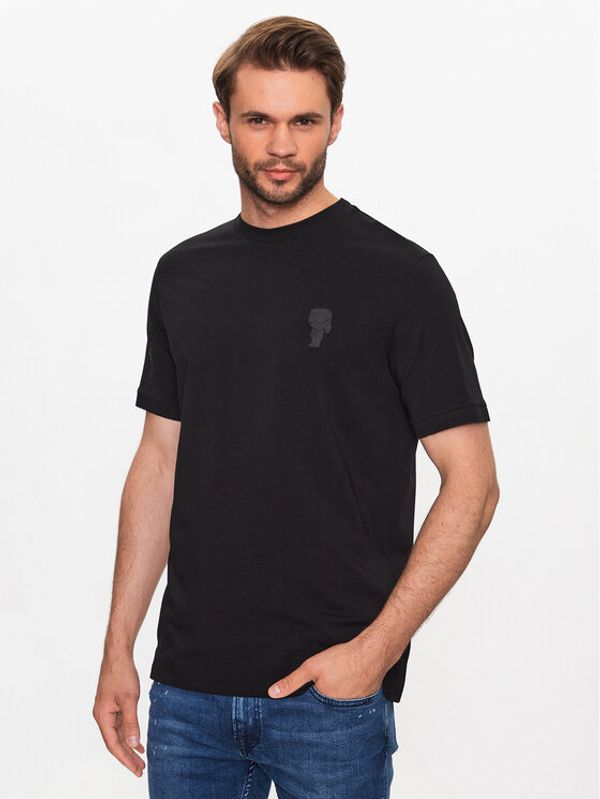 KARL LAGERFELD KARL LAGERFELD Тишърт 755026 532221 Черен Regular Fit