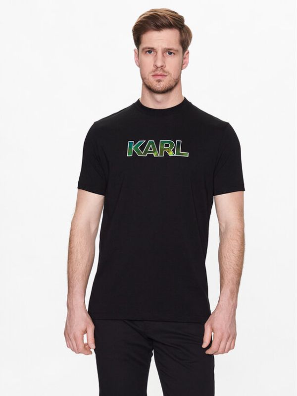 KARL LAGERFELD KARL LAGERFELD Тишърт 755033 532225 Черен Regular Fit