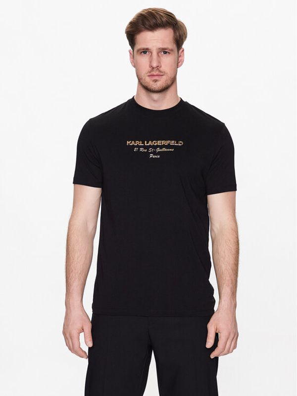 KARL LAGERFELD KARL LAGERFELD Тишърт 755035 532224 Черен Regular Fit