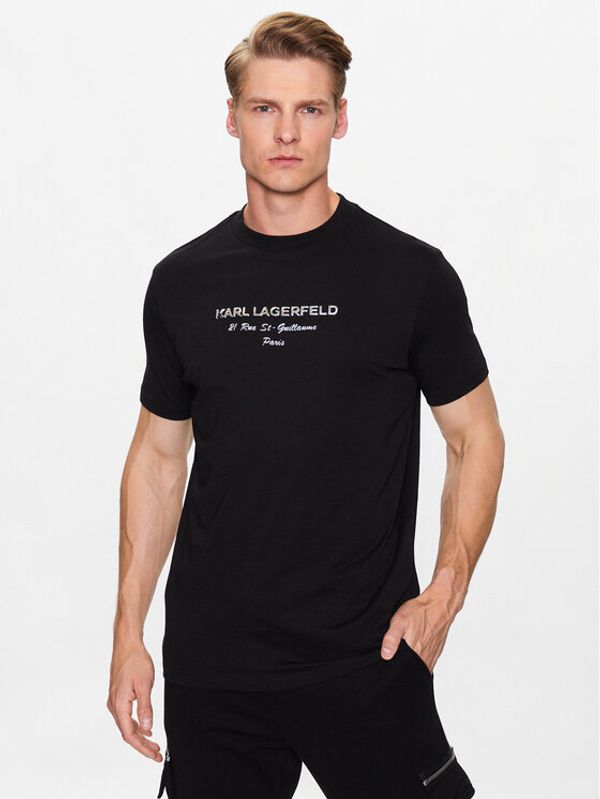 KARL LAGERFELD KARL LAGERFELD Тишърт 755035 532224 Черен Regular Fit